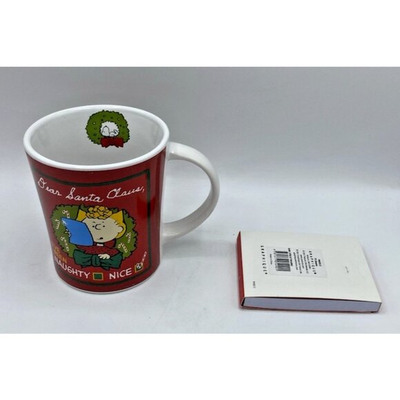 Peanuts Lot Sally Christmas Mug 14oz & Snoopy Notepad Dear Santa I’ve Been Nice - Picture 3 of 16
